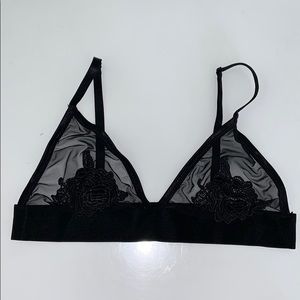 Black lace bralette